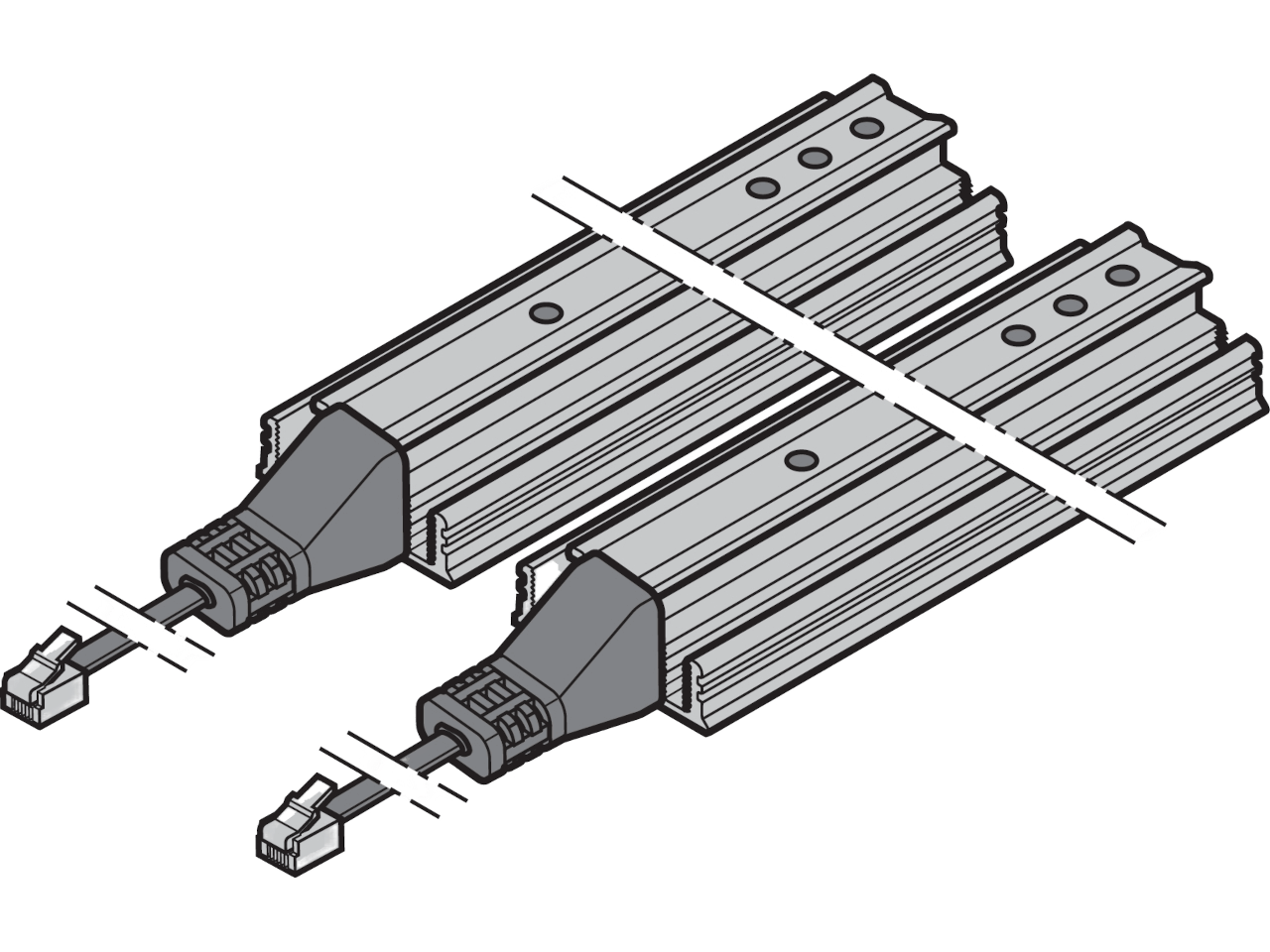 Hormann Barrière immatérielle HLG-550 émetteur et récepteur longueur 550mm