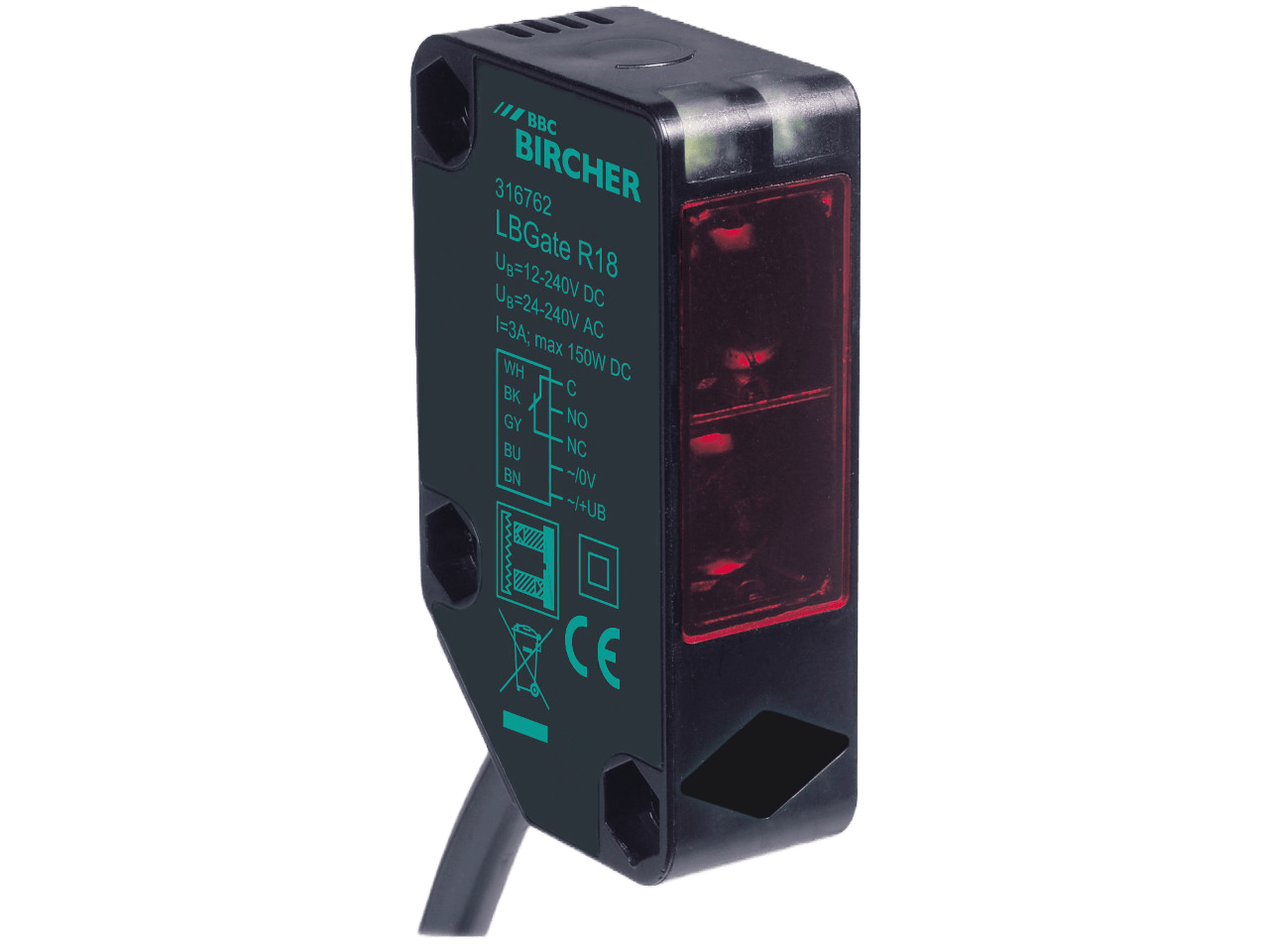 Bircher LBGate R18 Cellule photoélectrique reflex longueur max. 9m