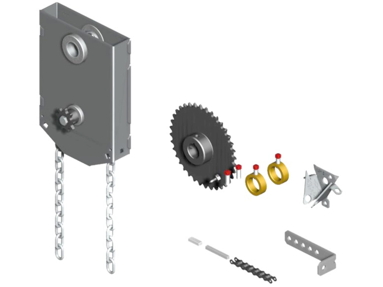 Canimex Torque Force TF Sectional Door Chain Hoist 1in Shaft 132497 JR