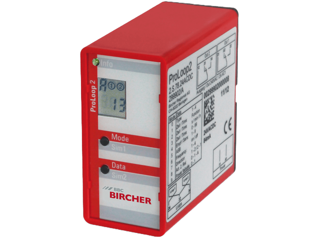 Bircher ProLoop2 2.S.230AC Loop Detector 2 Channel 230V AC