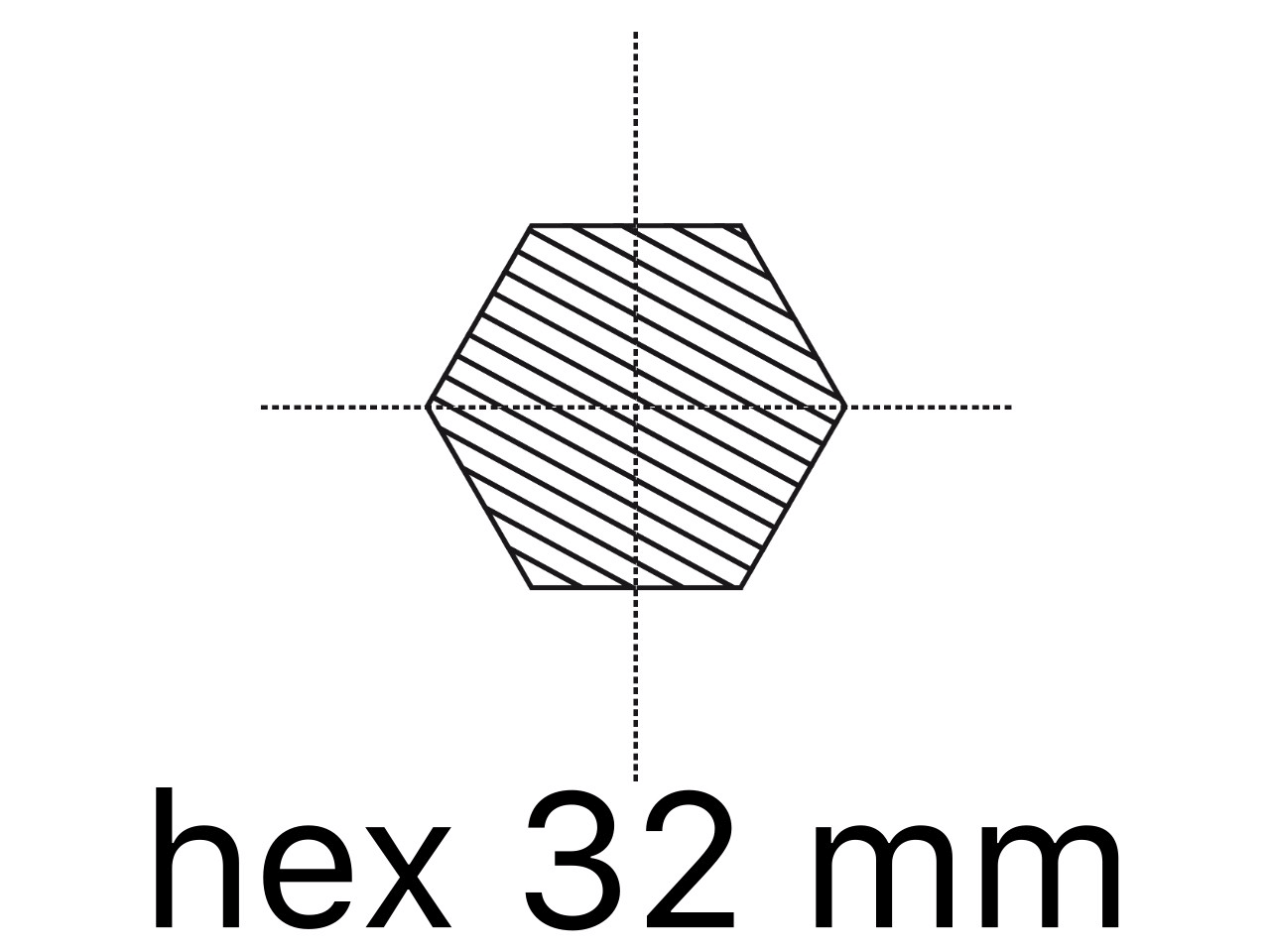 Adaptateur HEX 32,0 mm pour moteur à transmission par chaine
