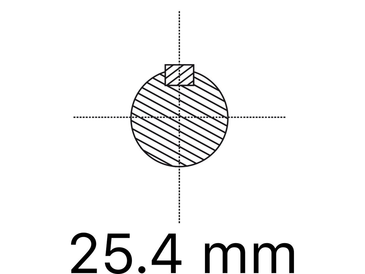 Shaft Adapter 25.4mm to 25.4mm Keyed Shaft