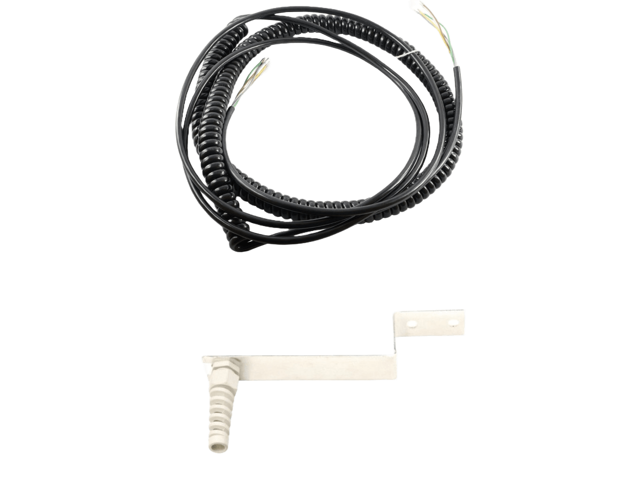 Câble spirale "Industrial Duty" 5x0,25mm² Longueur étendue 3,5m avec support