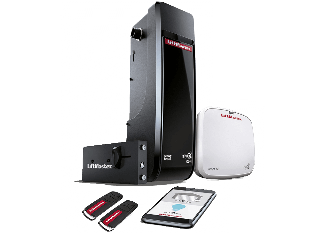 LiftMaster LM3800W Moteur pour porte sectionnelle 29Nm Ø25,4mm Wifi MyQ