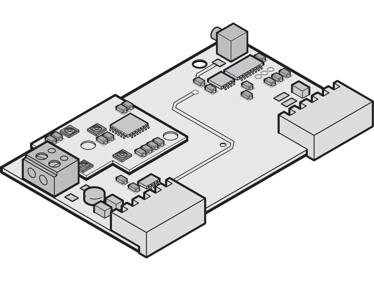 Hormann circuit imprimé pour récepteur radio 868.3 MHz (carte enfichable interne)