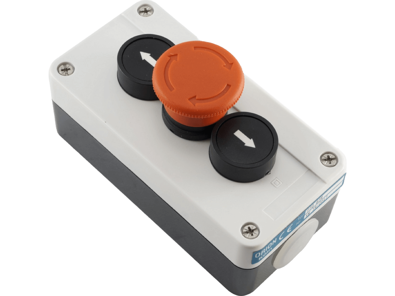 Orion PT-O 83 R AP Interrupteur à impulsion à 3 boutons Fixation murale Ouverture / fermeture / arrêt d'urgence