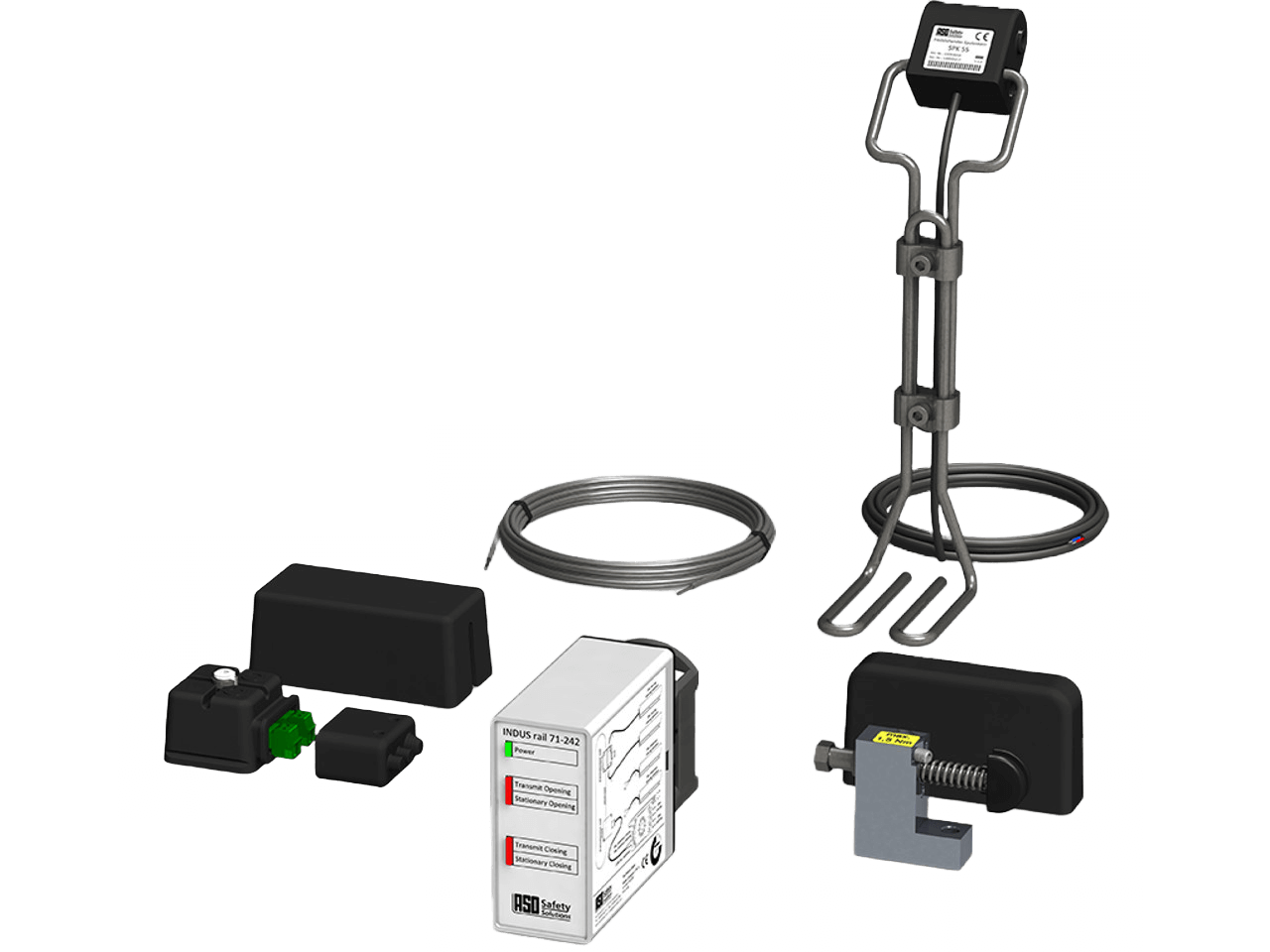 ASO Safety INDUS compact rail 71-242 Set S Système de transmission de signal inductif