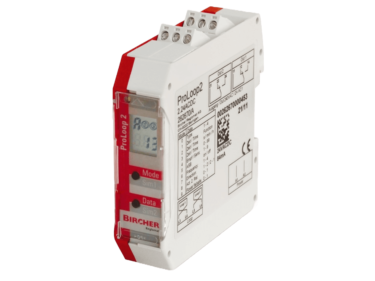 Bircher ProLoop2 2.LVAC Détecteur de boucle 2 entrées 230V AC