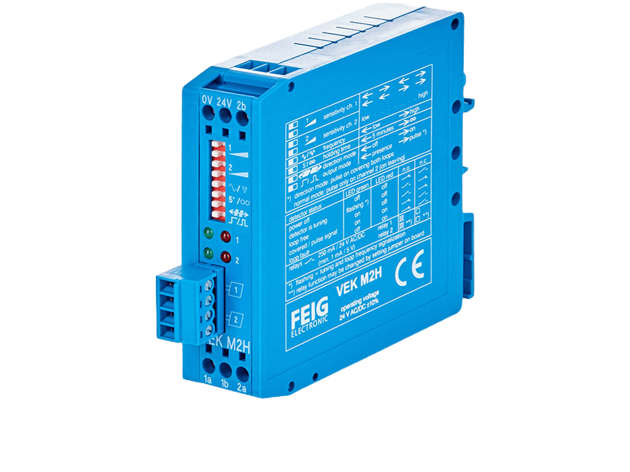 FEIG Electronic VEK M1H-A Loop Detector 1 Channel 24V AC/DC