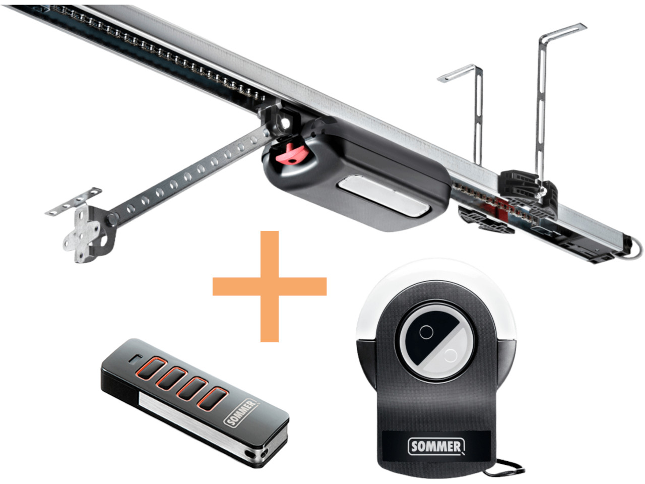 Sommer Kit Automatisme de Porte de Garage S9110 pro+ pour Portes jusqu'à 200kg avec Rail C
